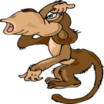 Monkey - Confused Clip Art