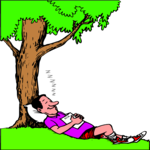 Reading Under Tree 1 Clip Art