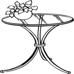 Table & Plant 1 Clip Art