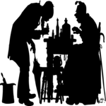 Silhouettes, Alchemist Clip Art