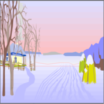 Winterscape 03 Clip Art