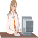 Woman at Computer 07