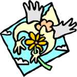 Holding Flower 2 Clip Art