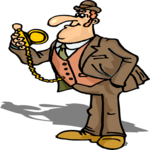 Man with Pocket Watch Clip Art