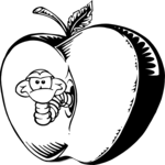Apple with Worm