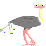 Ostrich with Glasses