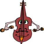 Bass with Dumbells Clip Art