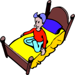 Boy on Bed 2 Clip Art