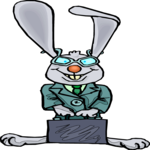 Businessman - Rabbit Clip Art