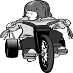 Girl on Pedal Toy