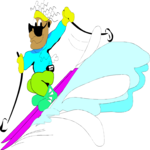 Skier 33 Clip Art