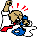 Yelling into Phone 1 Clip Art