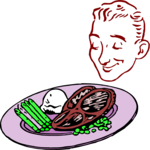 Steak Dinner 2 Clip Art