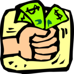 Money in Hand 2 Clip Art