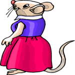 Mouse Wearing Dress 1 Clip Art