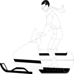 Snowmobiler 3 Clip Art