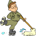 Soldier Mopping Floor 2