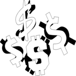 Dollar Symbols 2 Clip Art