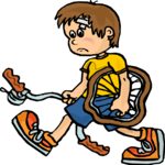 Boy with Broken Bike