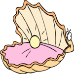 Oyster with Pearl 4 Clip Art
