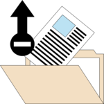 Folder with Negative Paper Clip Art
