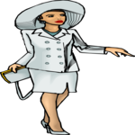 Woman Wearing Hat 08 Clip Art