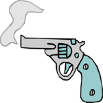 Gun - Smoking 3 Clip Art