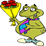 Frog with Flowers