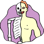 Skeleton - Half Clip Art