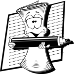 Newspaper with Marker