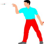 Darts - Player 1 Clip Art