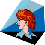 Profile of Woman 1 Clip Art