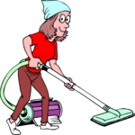 Woman Vacuuming