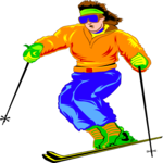 Skier 42 Clip Art