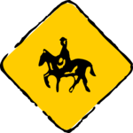 Horse Crossing 2 Clip Art