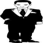 Boy in Tuxedo Clip Art