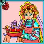 Girl with Fruit Basket