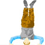 Man Standing on Head