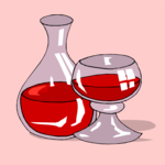 Wine - Carafe & Glass Clip Art