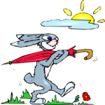 Rabbit Carrying Umbrella