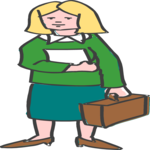 Businesswoman & Briefcase (2)