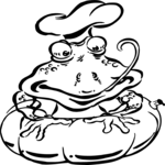 Chef - Frog 1 Clip Art
