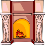 Fireplace 09 Clip Art
