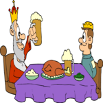 King & Soldier Feasting