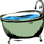 Bathtub 07 Clip Art