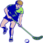 Field Hockey - Player 06 Clip Art
