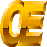 Gold  Italic Œ Clip Art