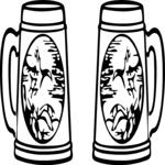 Okt'fest - Beer Mugs Clip Art