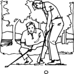 Golfers 2 Clip Art