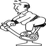 Exercise Bike - Male 1 Clip Art